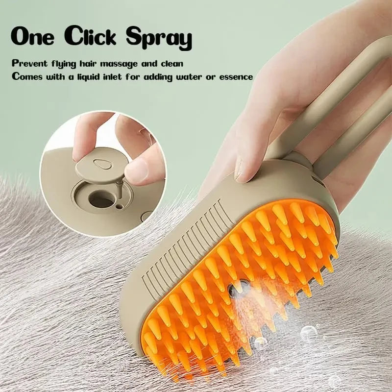3-in-1 Electric Mist Grooming Brush